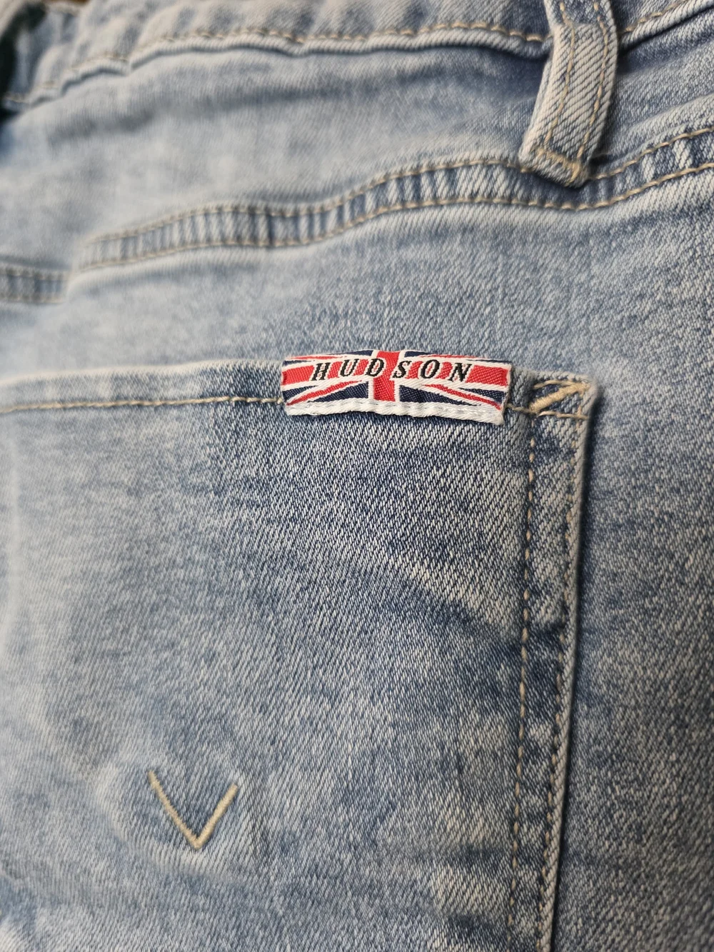 Hudson light wash denim shorts